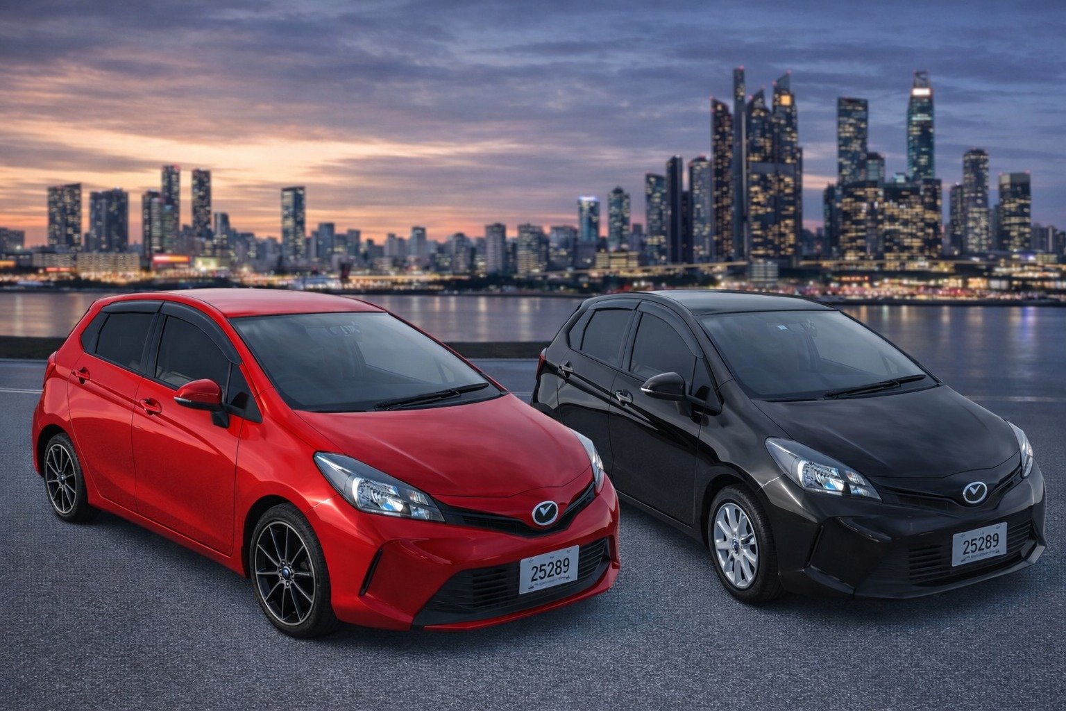 MY MY Black and Red Car