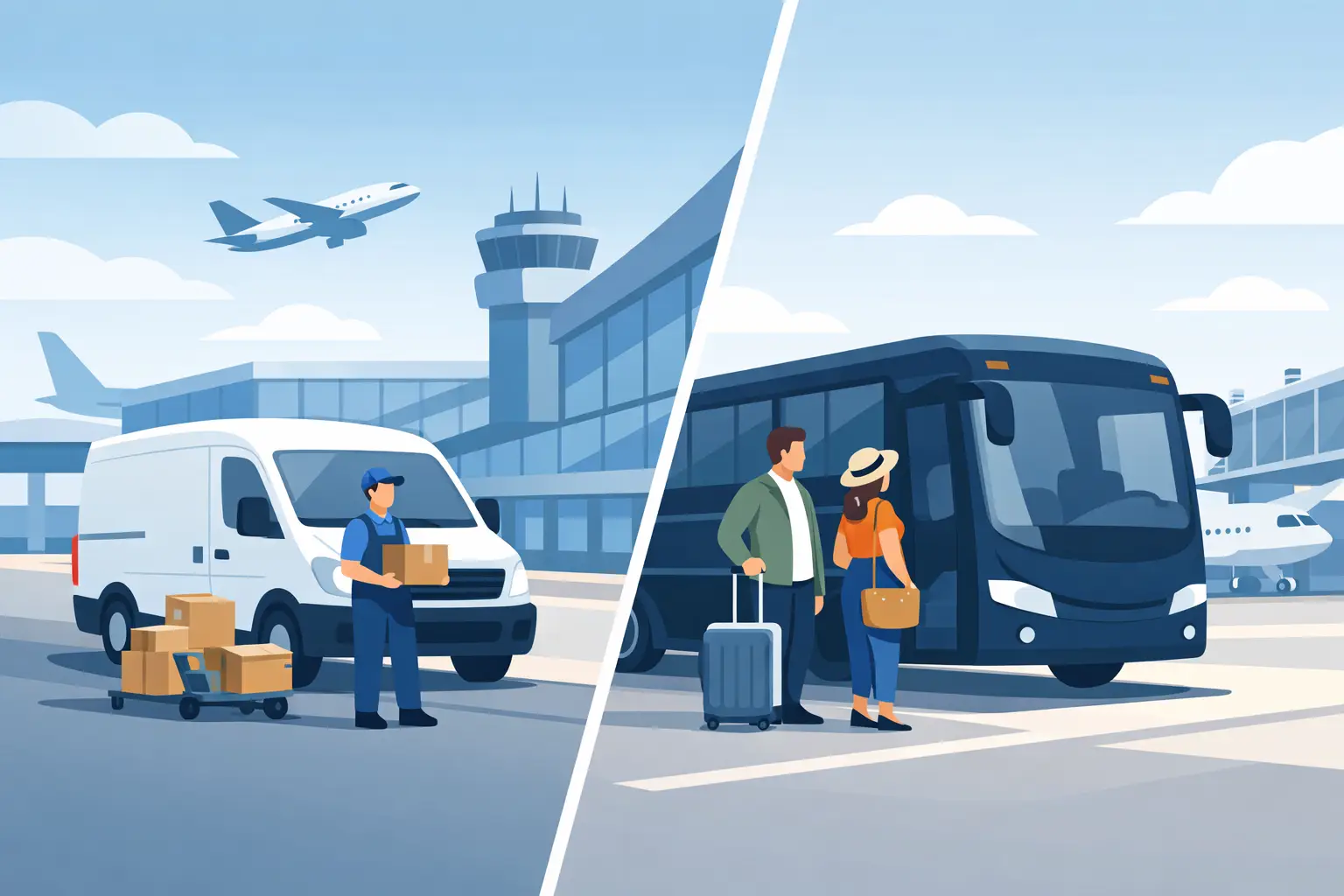 Airport Delivery Versus Shuttle Pickup