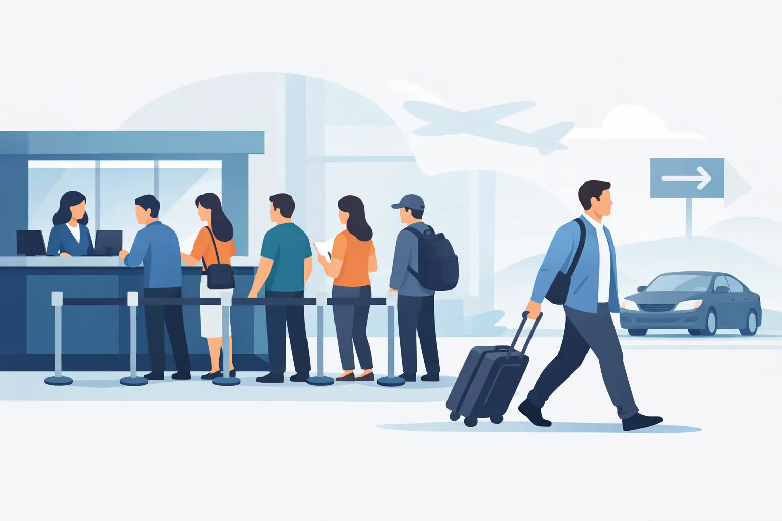 How to Avoid Rental Counter Lines at PLS
